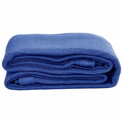 Blauw vidaXL tenttapijt, opgerold voor eenvoudig transport en opslag.