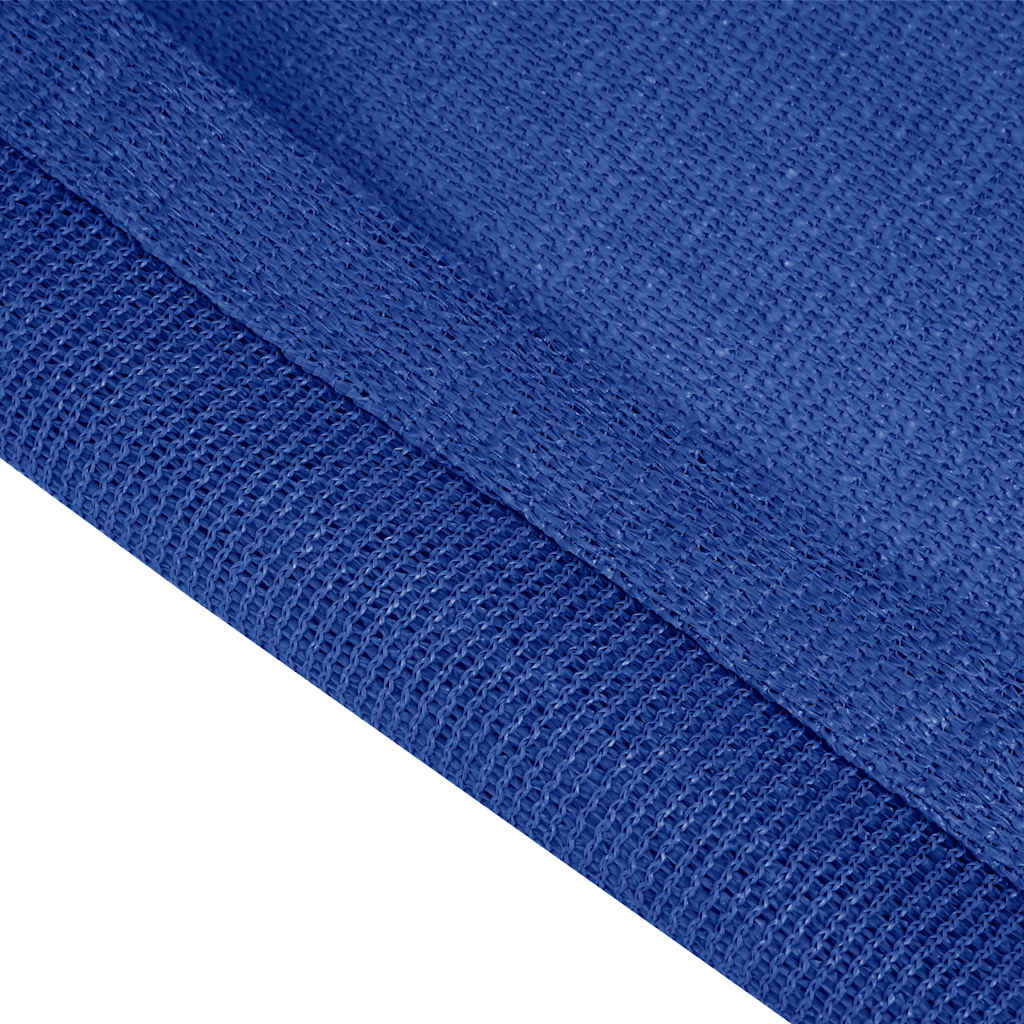 Detail van de blauwe rand van het vidaXL tenttapijt van HDPE materiaal.