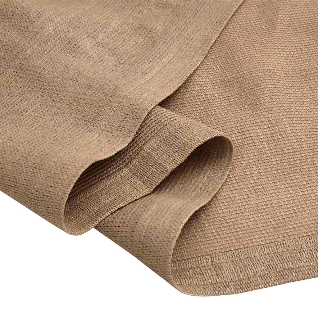 Detail van het taupe vidaXL tenttapijt met een zachte, waterdoorlatende textuur.