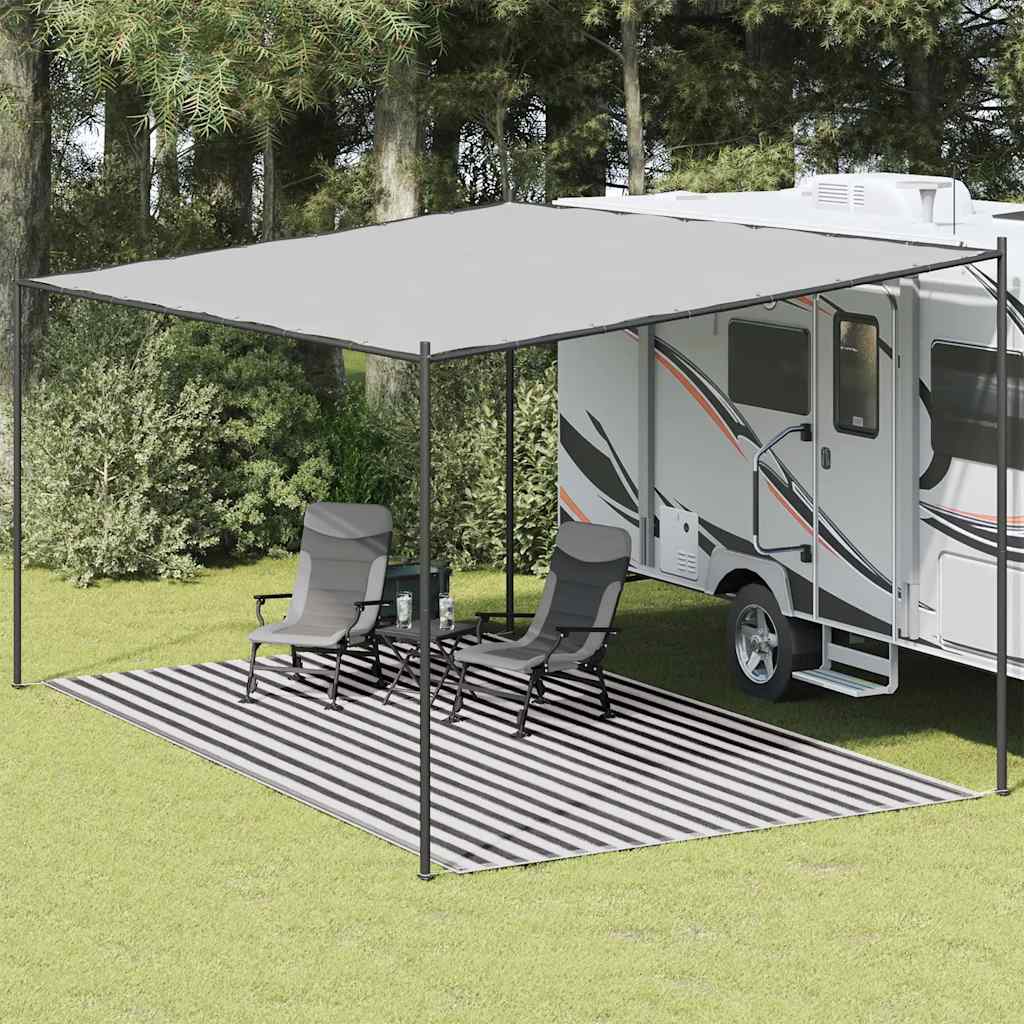 vidaXL Tenttapijt 300x600 cm antracietkleurig en wit