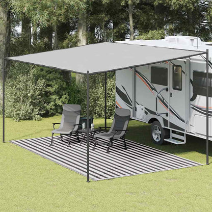 vidaXL Tenttapijt 300x600 cm antracietkleurig en wit