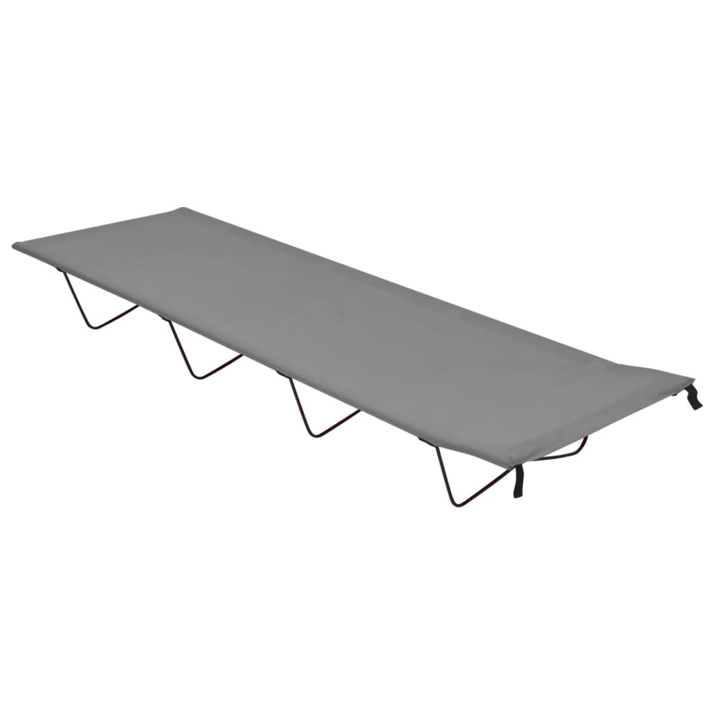 vidaXL campingbed in grijs, 180x60 cm, met stevig oxford stof en stalen frame.