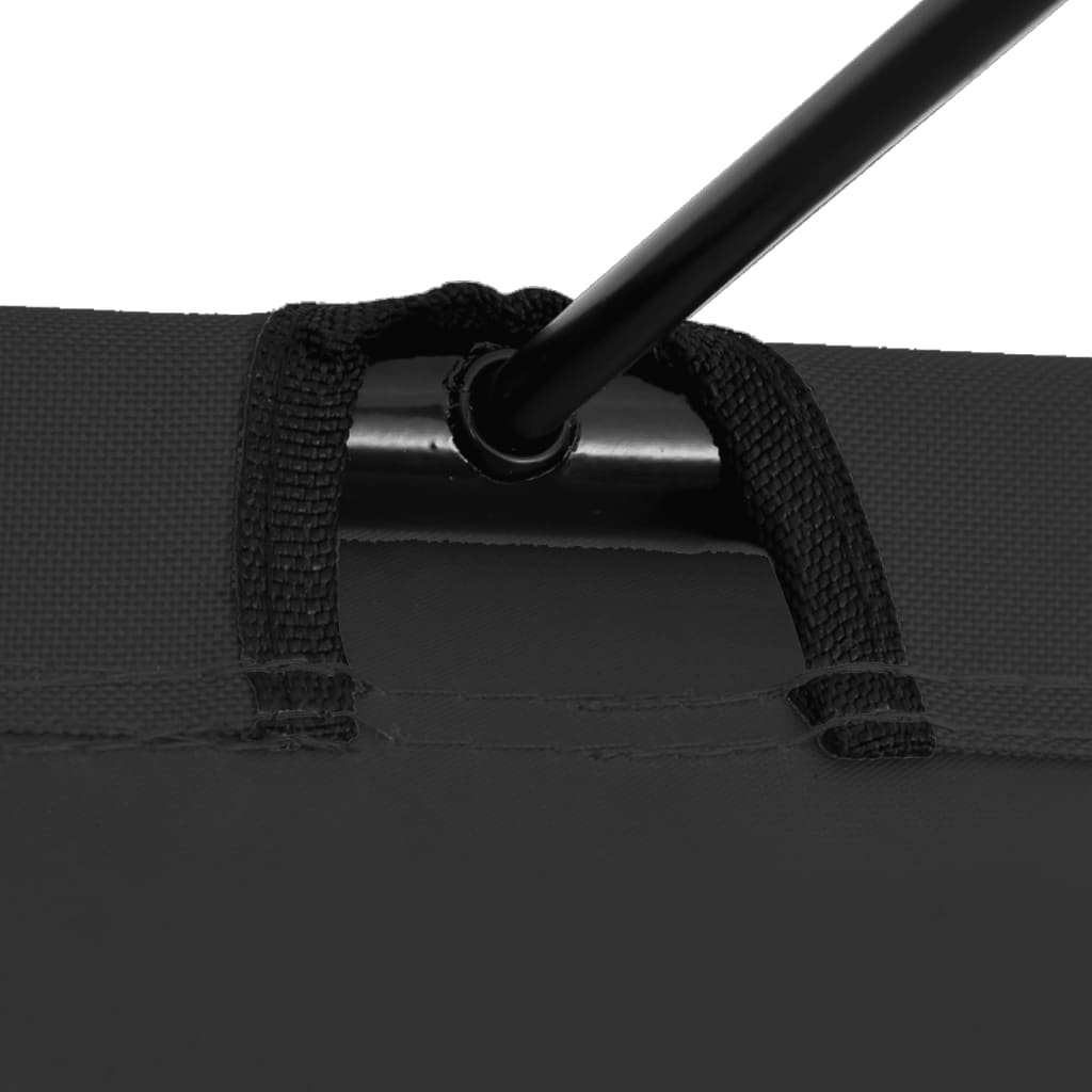 Detail van de bevestiging van het vidaXL campingbed met stevige stalen buis.