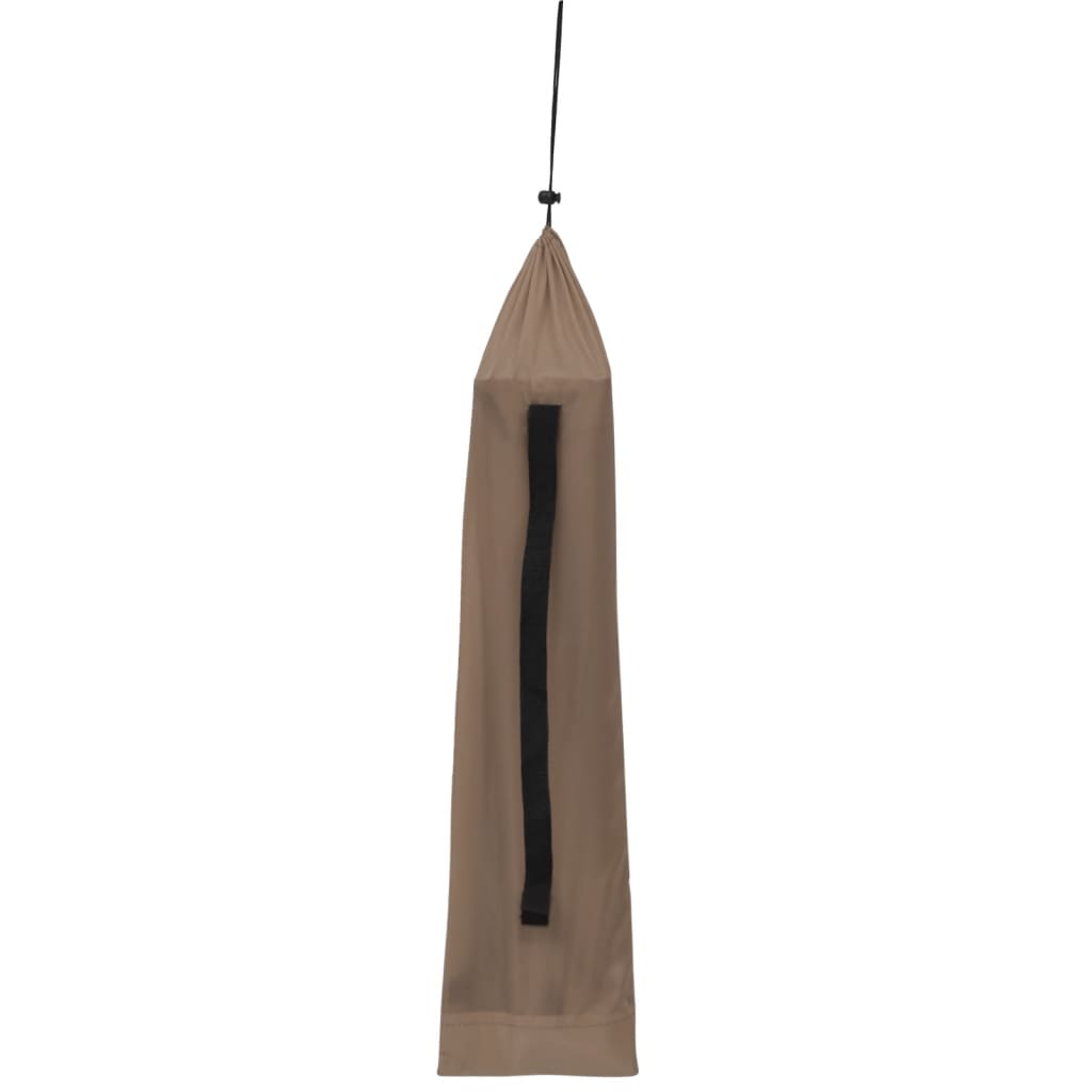 Detail van de taupe opbergtas voor de vidaXL campingbedden, met handige draagriem.