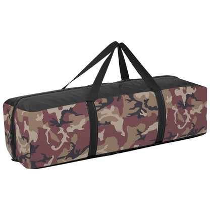Detail van de meerkleurige vidaXL tent met camouflagepatroon en stevige handgrepen.