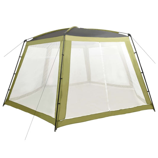vidaXL zwembadtent in groen, met mesh zijwanden voor optimale ventilatie en schaduw.