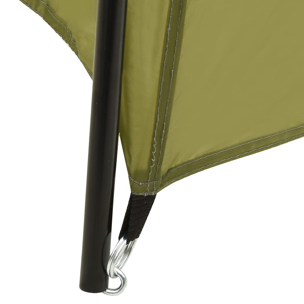 Detail van de stevige bevestiging van de vidaXL zwembadtent met stalen frame.