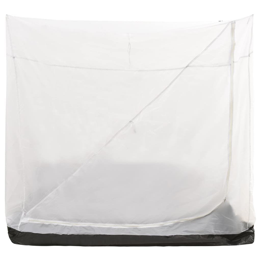 Detail van de grijze vidaXL binnentent met ademend polyester en praktische opbergzak.