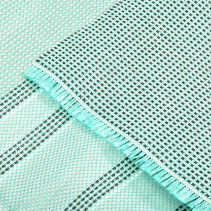 Detail van het ademende, groene tenttapijt van vidaXL met een geweven structuur.