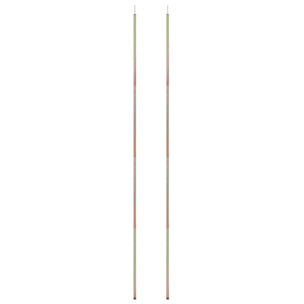 Detail van de vidaXL zonneschermpalen van 200 cm, zijaanzicht met gegalvaniseerd staal.