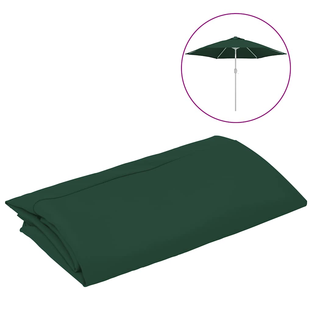 Detail van het groene vervangingsdoek van vidaXL, opgevouwen voor eenvoudig opbergen.