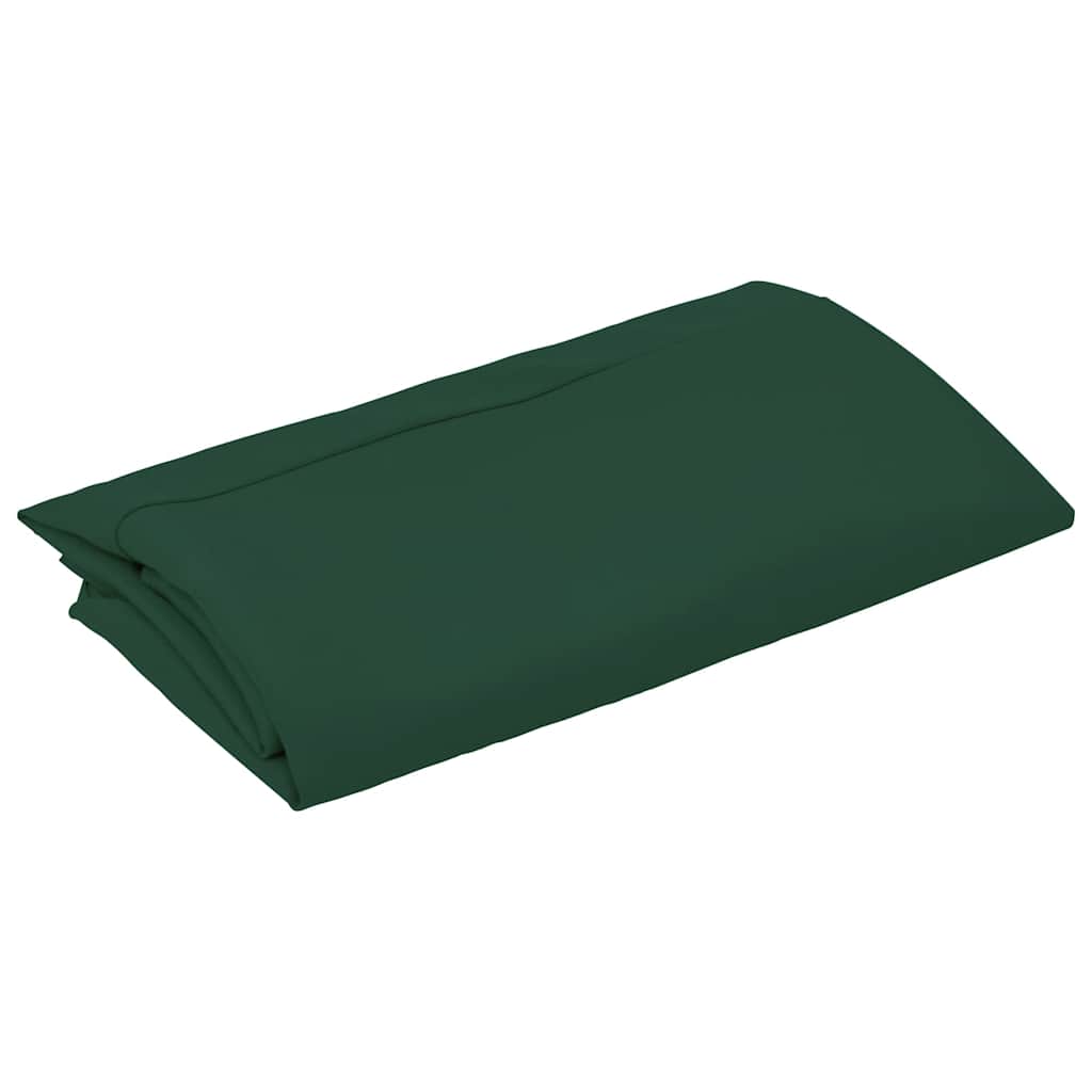 Detail van het groene vidaXL vervangingsdoek voor parasol, opgevouwen en glad.
