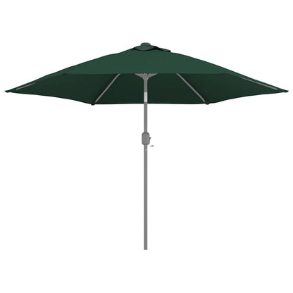 Detail van het groene vervangingsdoek van vidaXL voor een parasol van 300 cm.
