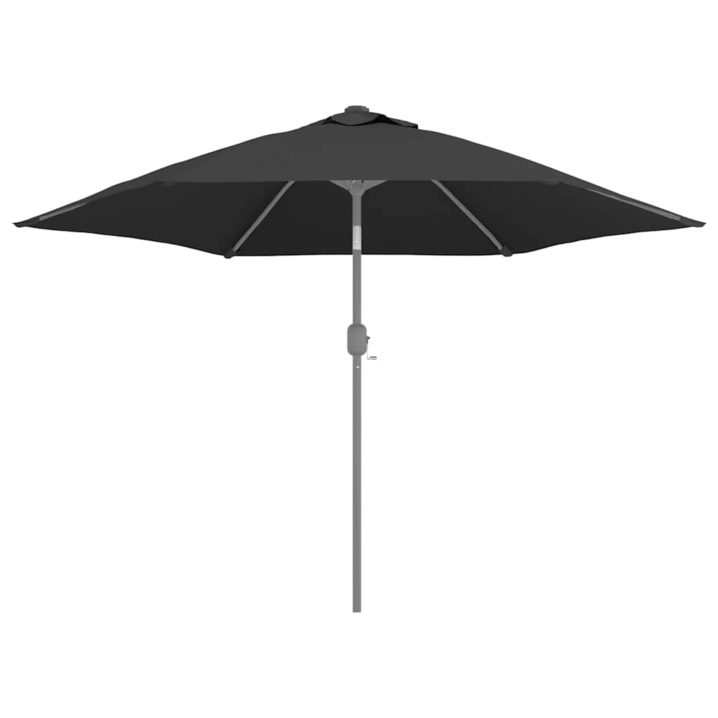Detail van het vidaXL vervangingsdoek in antraciet, zijaanzicht van de parasol.