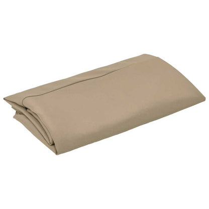 Taupe vidaXL vervangingsdoek voor parasol, opgevouwen en klaar voor gebruik.