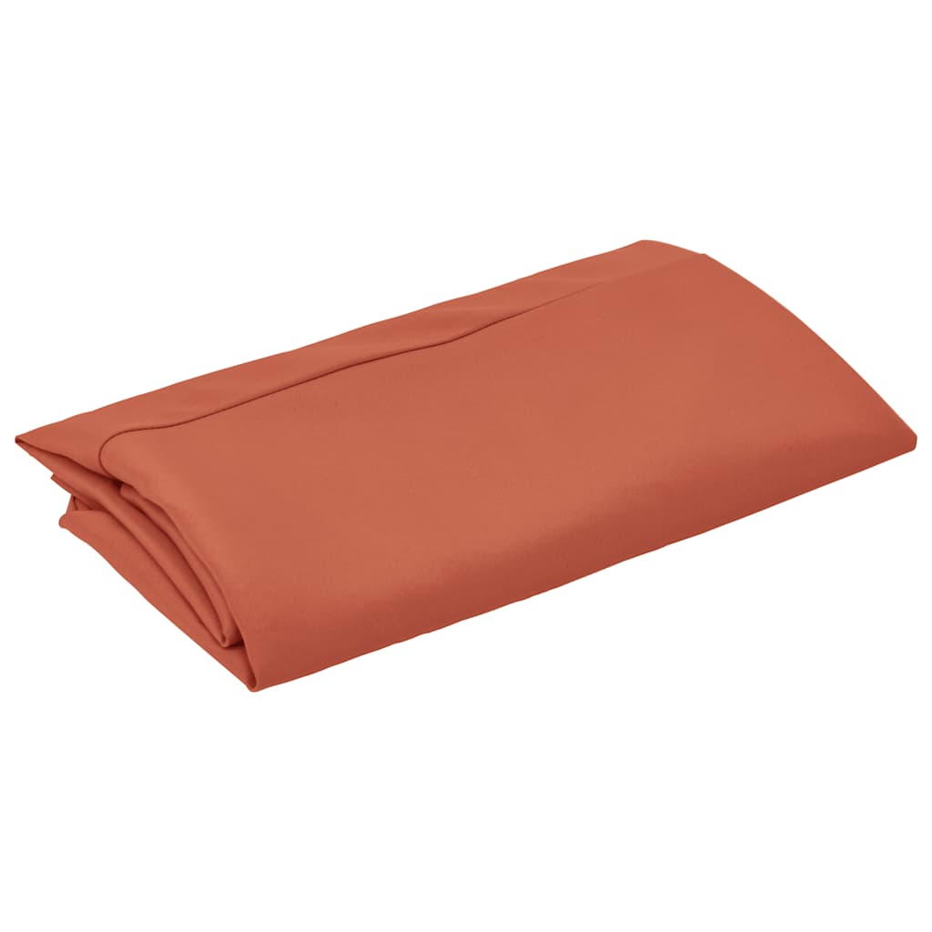 Terracottakleurig vidaXL vervangingsdoek voor parasol, opgevouwen en overzichtelijk gepresenteerd.