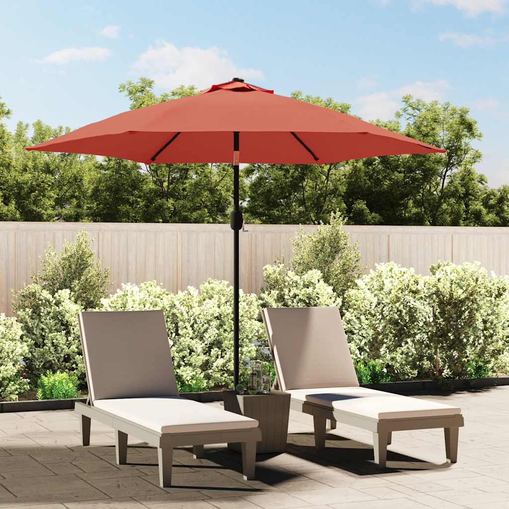 Terracottakleurig vervangingsdoek voor parasol van vidaXL, perfect voor schaduw op terras.