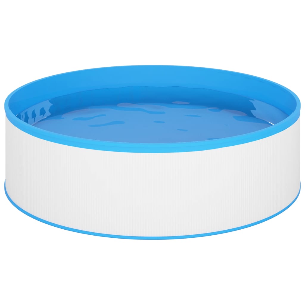 Detail van de vidaXL Splasher pool met blauwe rand en helder water.