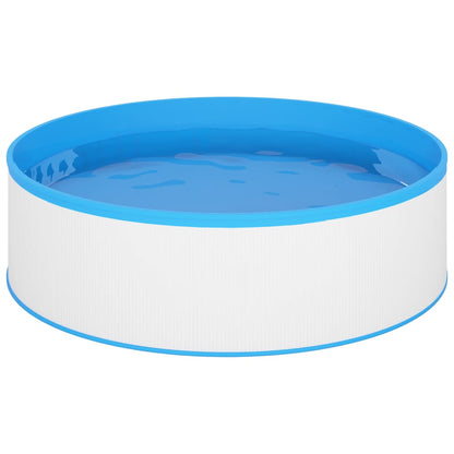 Detail van de vidaXL Splasher pool met blauwe rand en helder water.