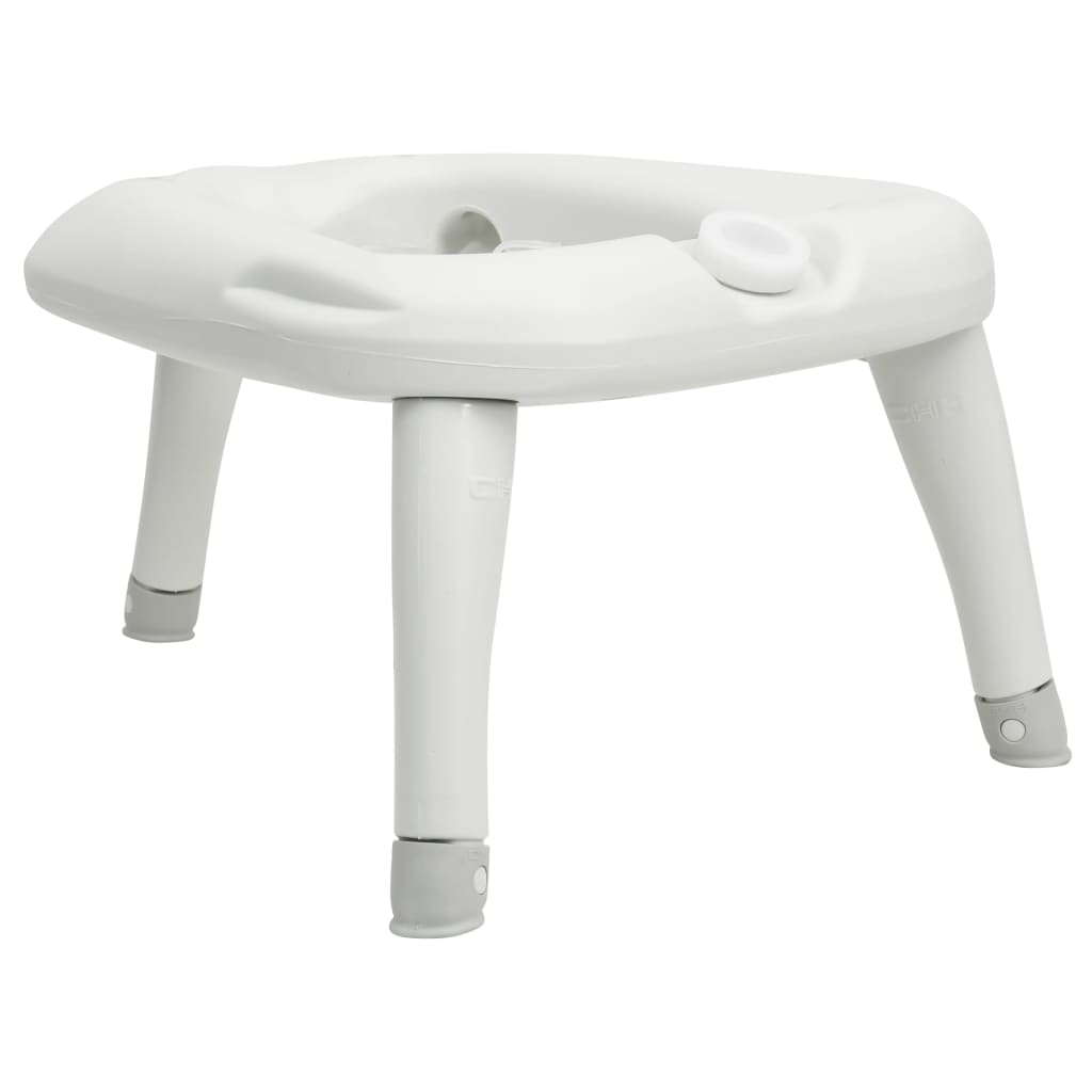 Detail van het vidaXL campingtoilet met driepootconstructie en hygiënische opening.