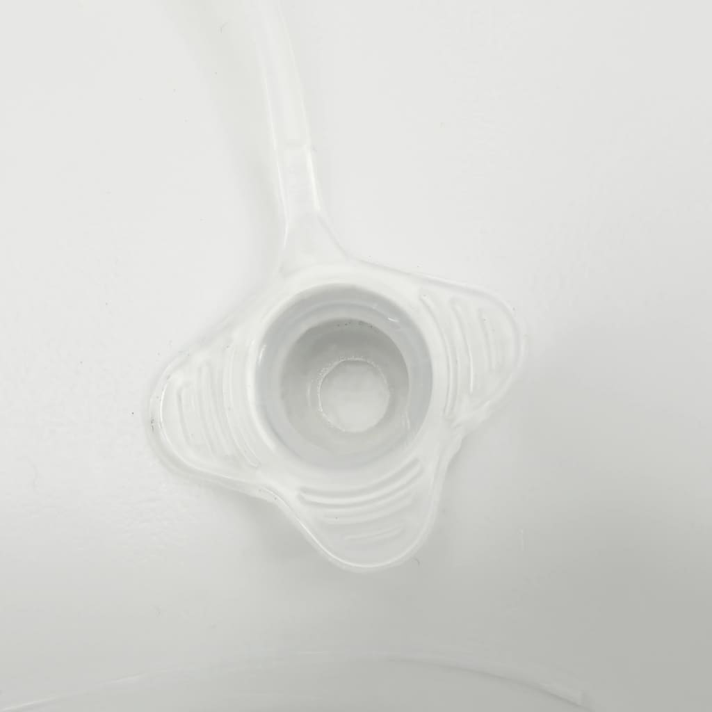 Detail van de opening van het vidaXL campingtoilet met zakken voor hygiënisch gebruik.