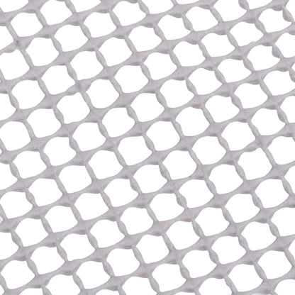 Detail van de ademende gaasstructuur van het vidaXL tenttapijt in lichtgrijs.