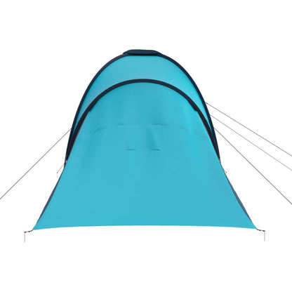 Detail van de tent vidaXL in lichtblauw, zijaanzicht met ventilatieopening.