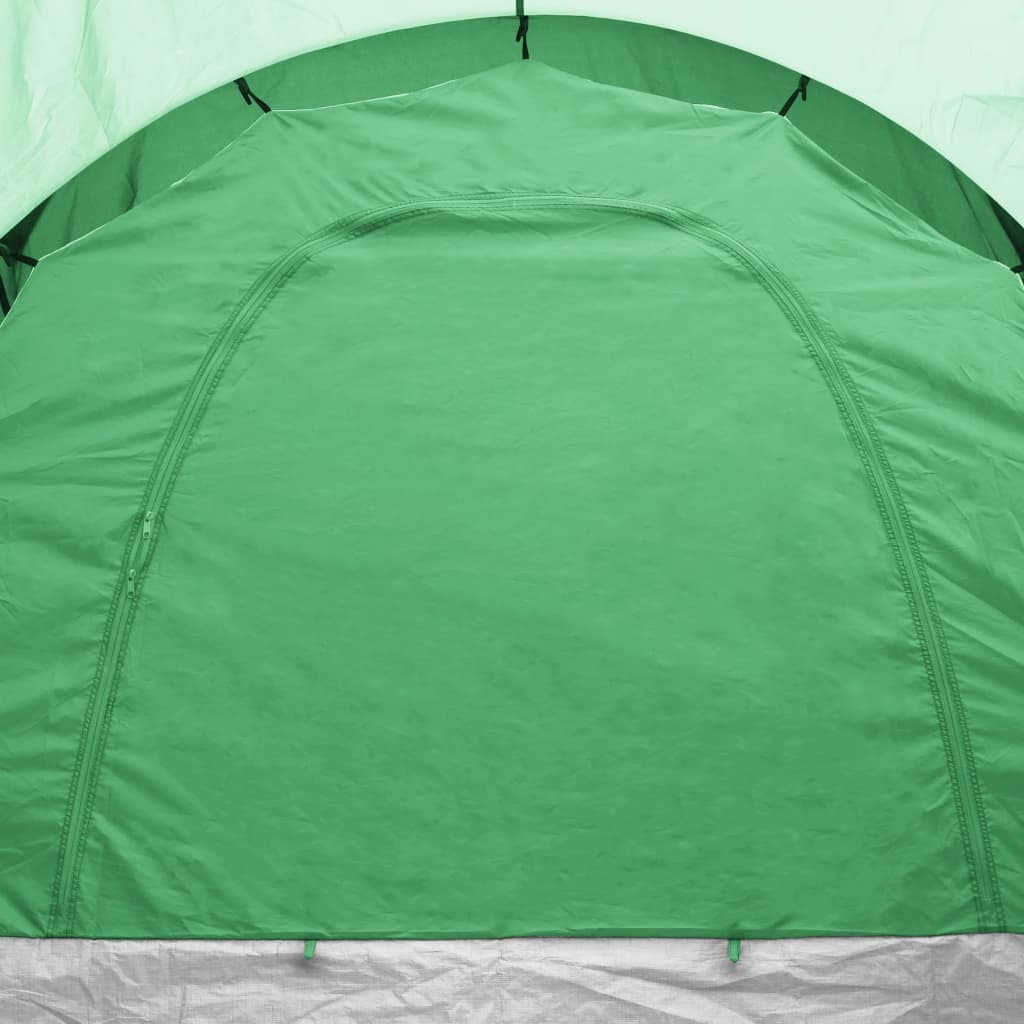 Detail van de groene achterzijde van de vidaXL 6-persoons tent met klamboe.