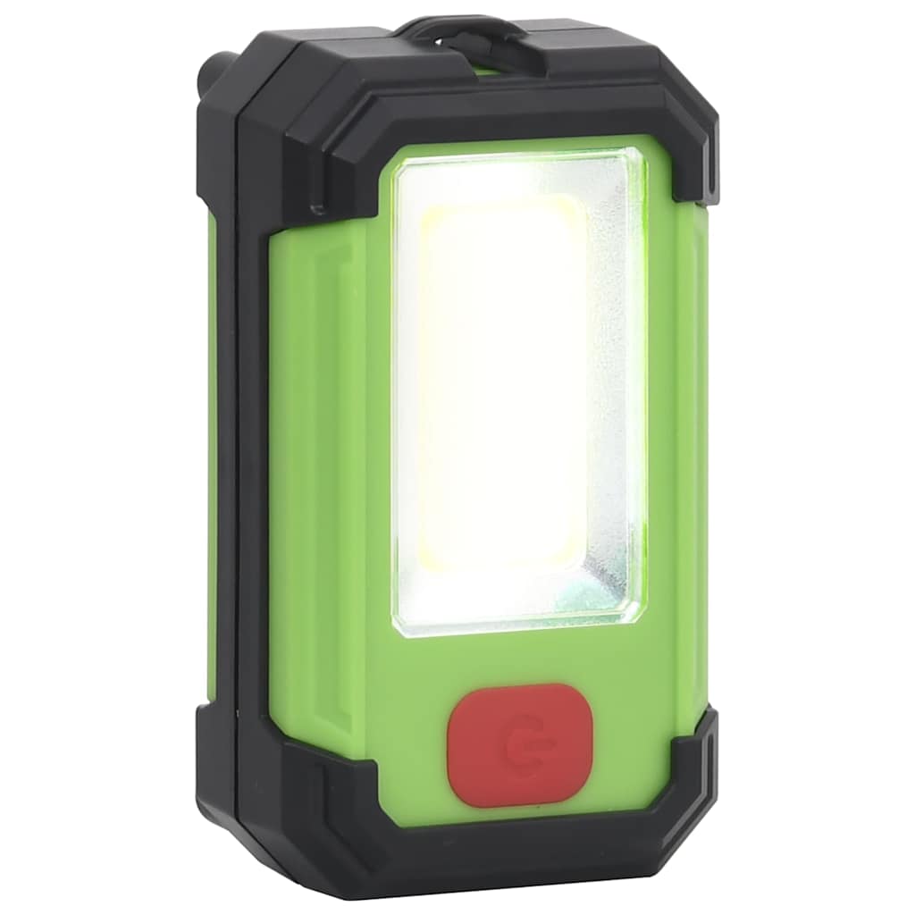 vidaXL draagbare solar LED 7 W werklamp in groen en zwart, met krachtige lichtbron.
