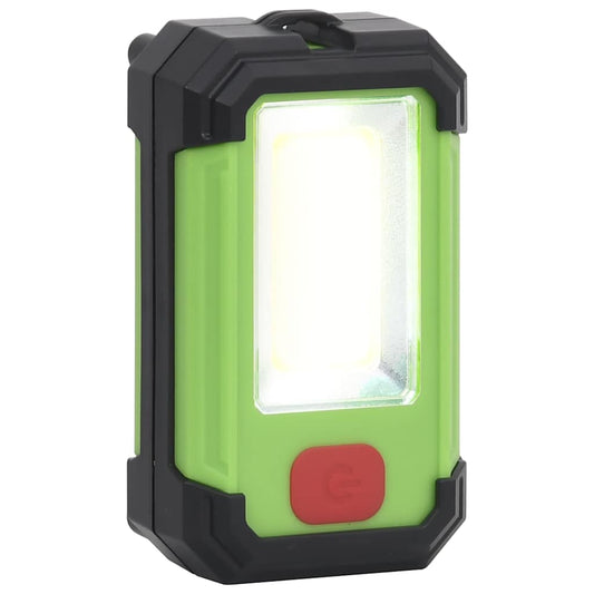 vidaXL draagbare solar LED 7 W werklamp in groen en zwart, met krachtige lichtbron.