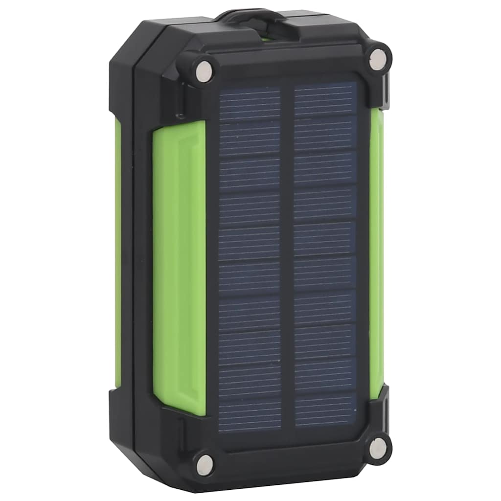 Detail van de vidaXL draagbare solar LED 7 W met zonnepaneel aan de voorkant.