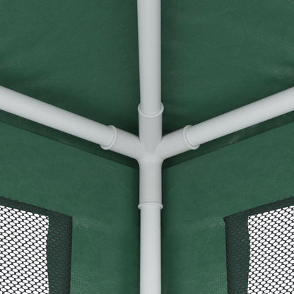 Detail van het stevige frame van de vidaXL partytent met mesh zijwanden.