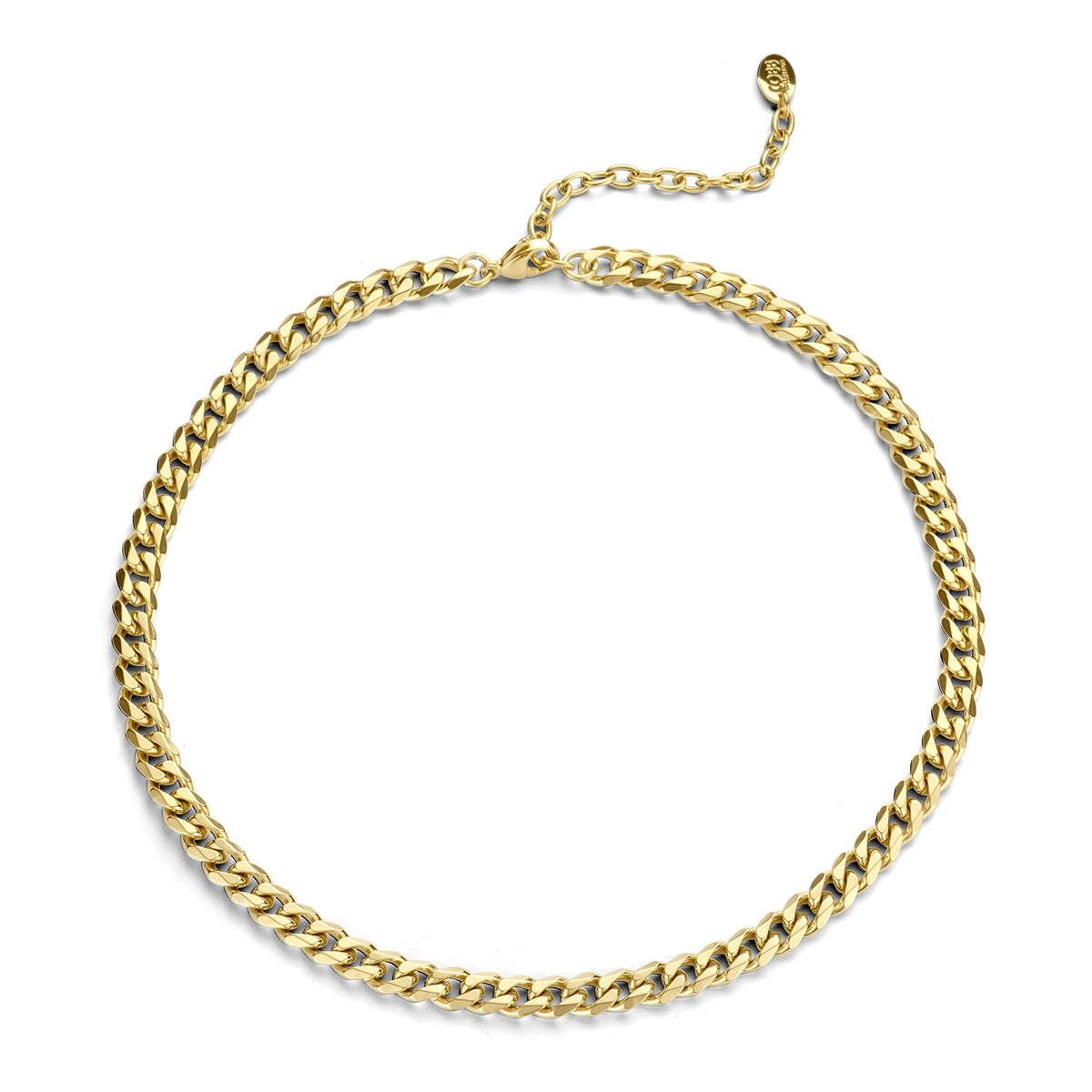 Gouden CO88 Collection damesketting met een elegante schakelstructuur.