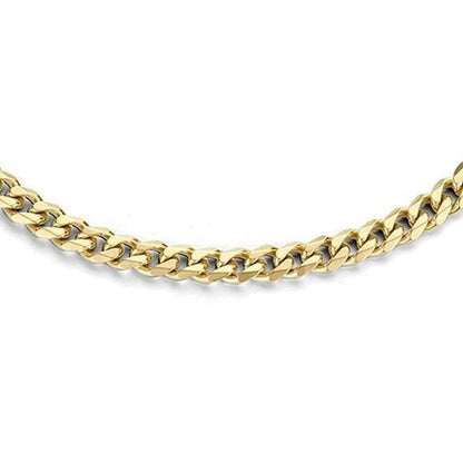 Close-up van de gouden CO88 Collection damesketting met elegante schakelstructuur.