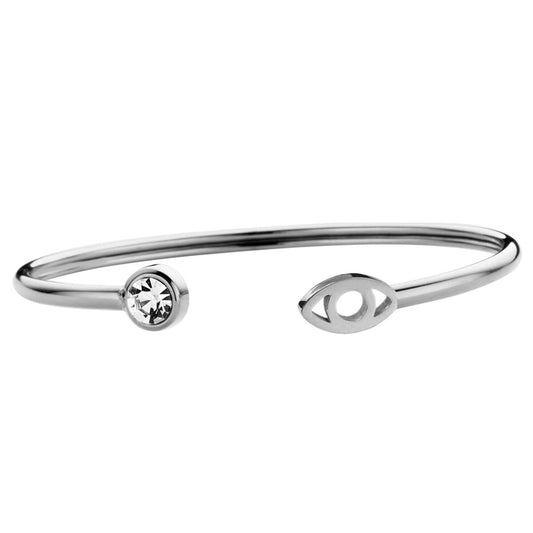 Zilverkleurige CO88 Collection armband voor dames met elegante uitstraling en glinsterende details.
