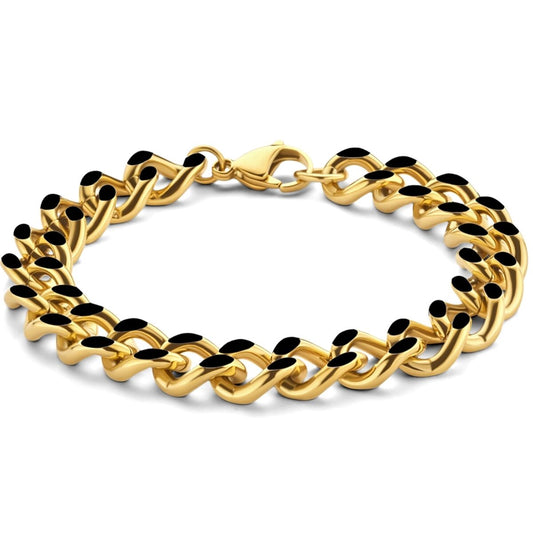 Gouden CO88 Collection armband met elegante schakelstructuur en comfortabele sluiting.