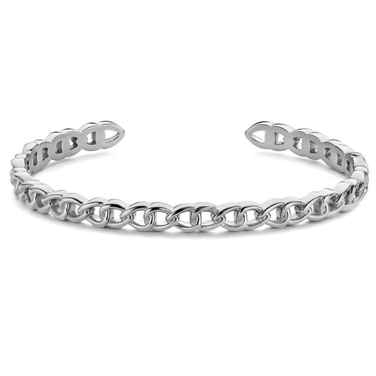 Zilverkleurige CO88 Collection armband voor dames met elegante kettingstructuur.