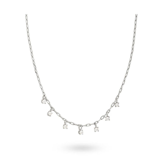 Zilverkleurige 24KAE ketting met elegante hangers en verfijnde afwerking.
