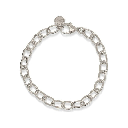 24KAE damesarmband in luxe zilverkleurig design met tijdloze schakels.