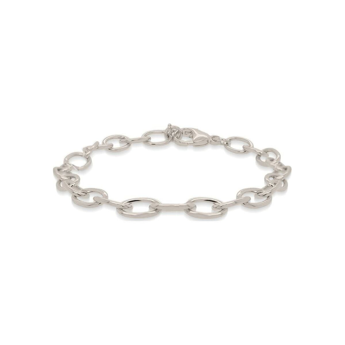Detail van de zilveren 24KAE armband met schakels, elegant en tijdloos ontwerp.