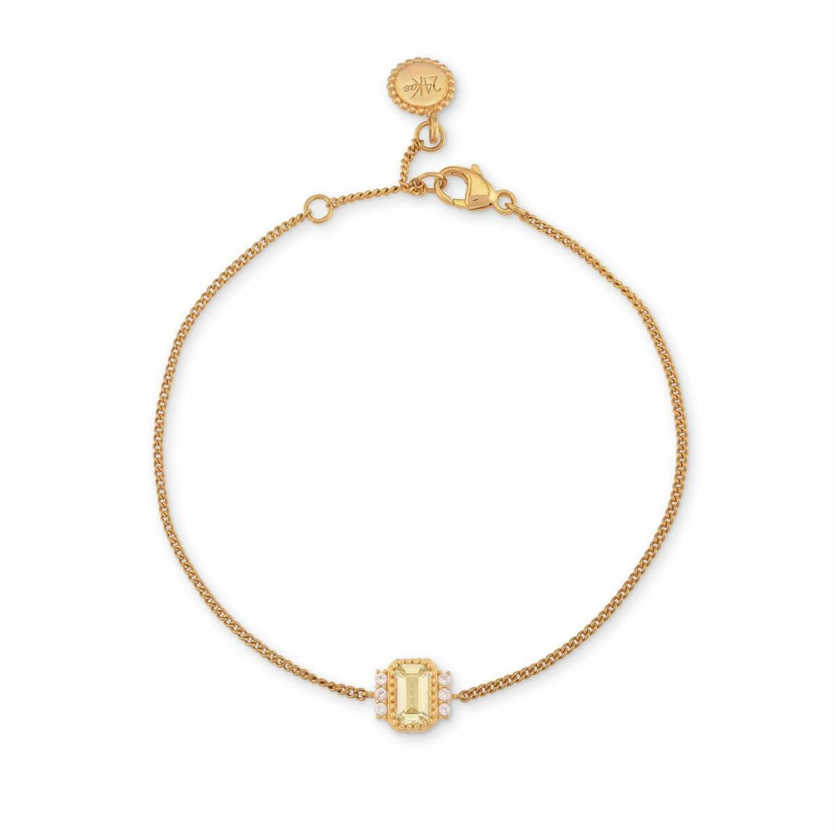Gouden 24KAE armband met elegant ontwerp en sprankelende details.