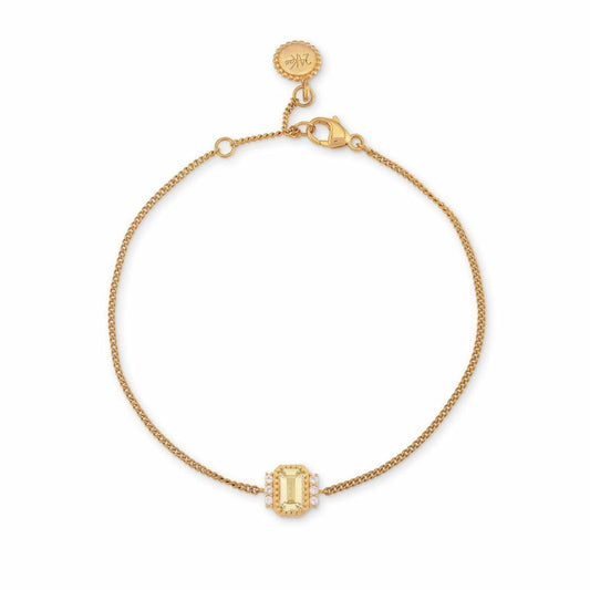 Gouden 24KAE armband met elegant ontwerp en sprankelende details.
