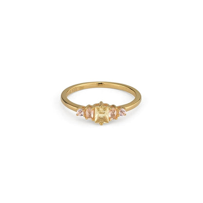 Elegante 24KAE ring voor dames in 18 karaat goud met unieke details.