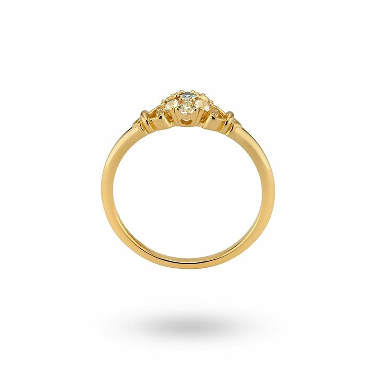 Elegante 24KAE ring voor dames in 14 karaat goud, met een verfijnd ontwerp.