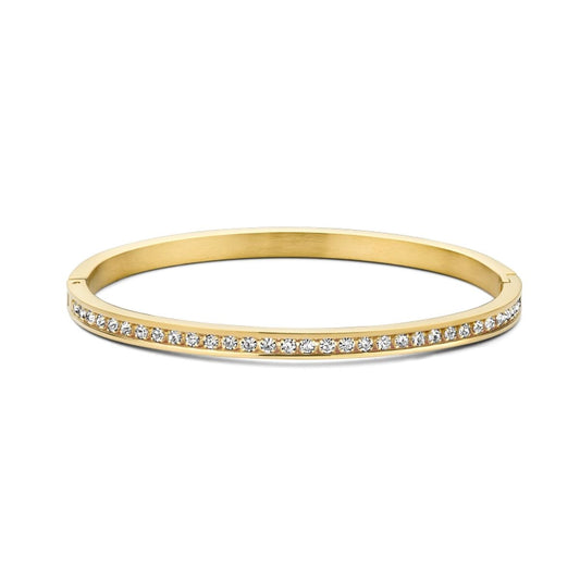 Gouden CO88 Collection armband voor dames met sprankelende details.