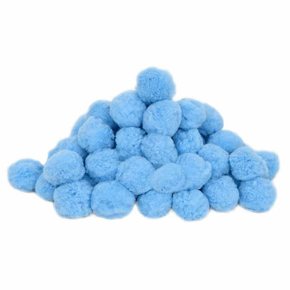 Detail van de blauwe vidaXL zwembadfilterballen, gemaakt van duurzaam polyetheen.