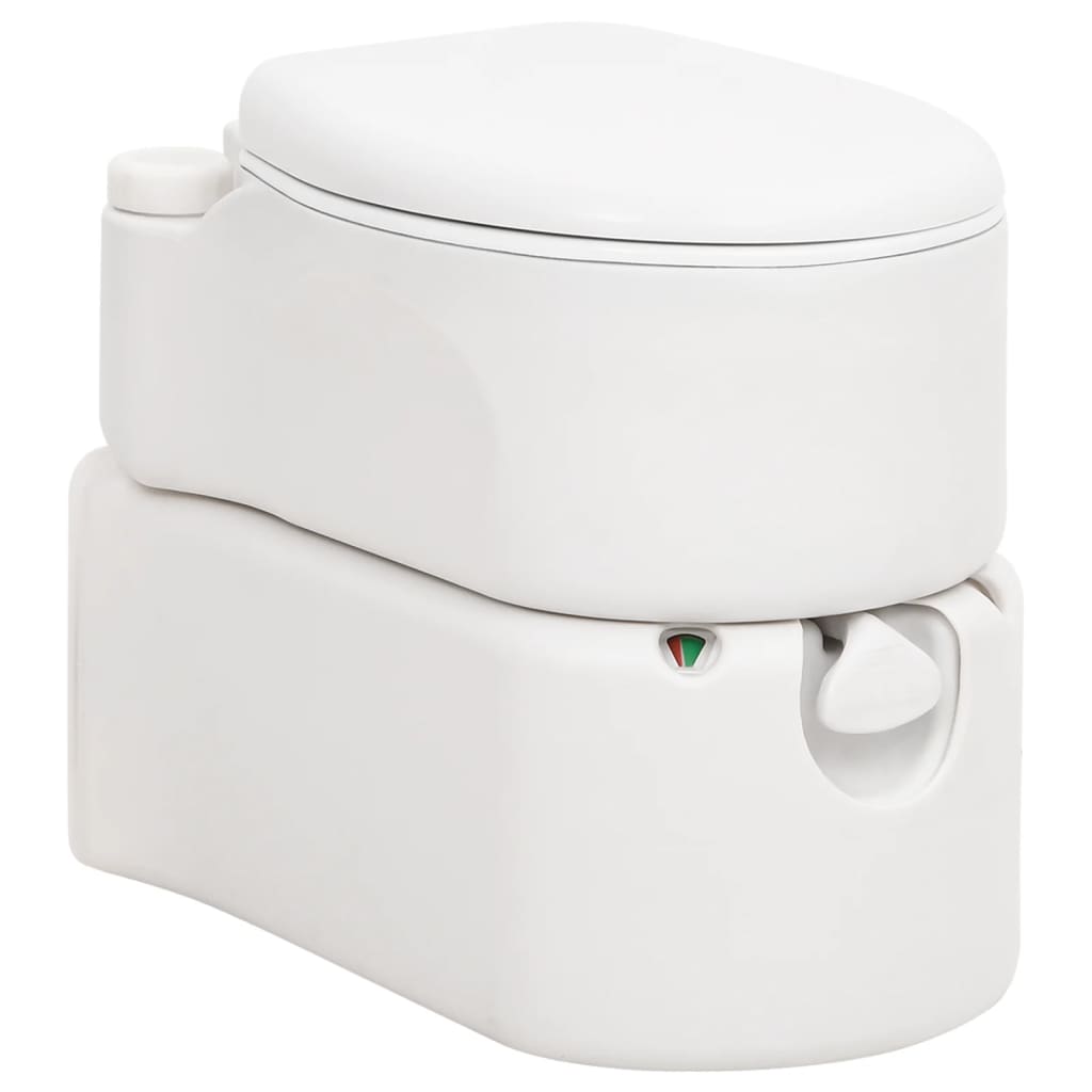 vidaXL campingtoilet met geïntegreerde 24+17 L tank, compact en gebruiksvriendelijk ontwerp.