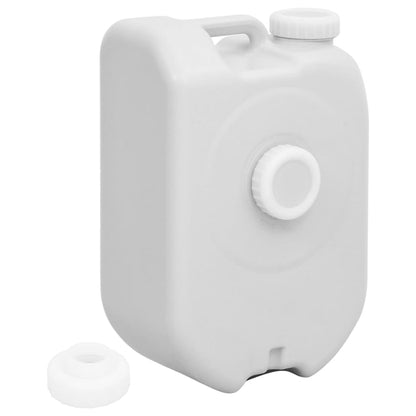 Detail van de vidaXL watertank van 24 L in grijs met handgreep en wateruitlaat.