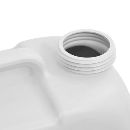 Detail van de grijze vidaXL watertank met schroefdop en handgreep.