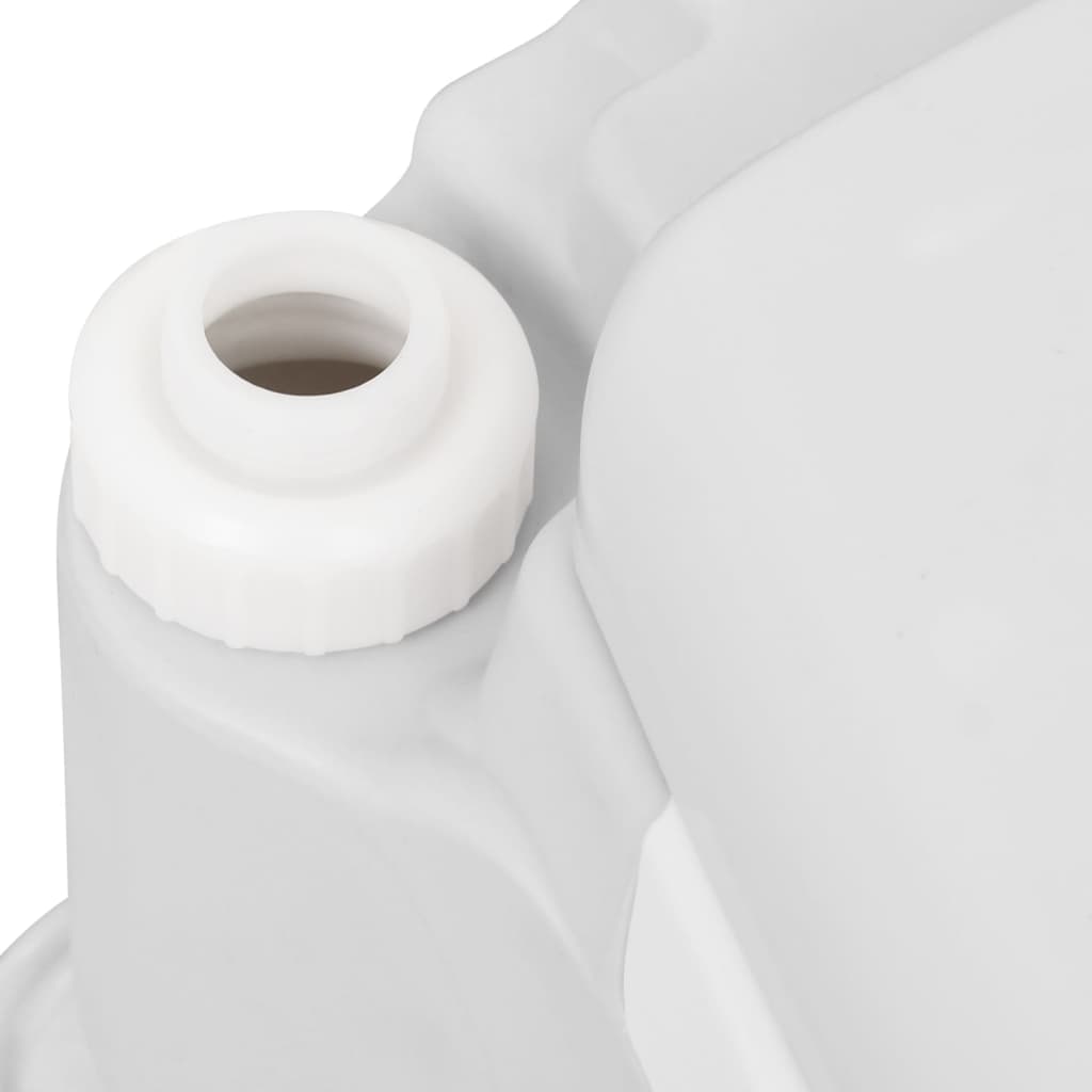 Detail van de vidaXL watertank 30 L met witte wateruitlaat en grijze behuizing.